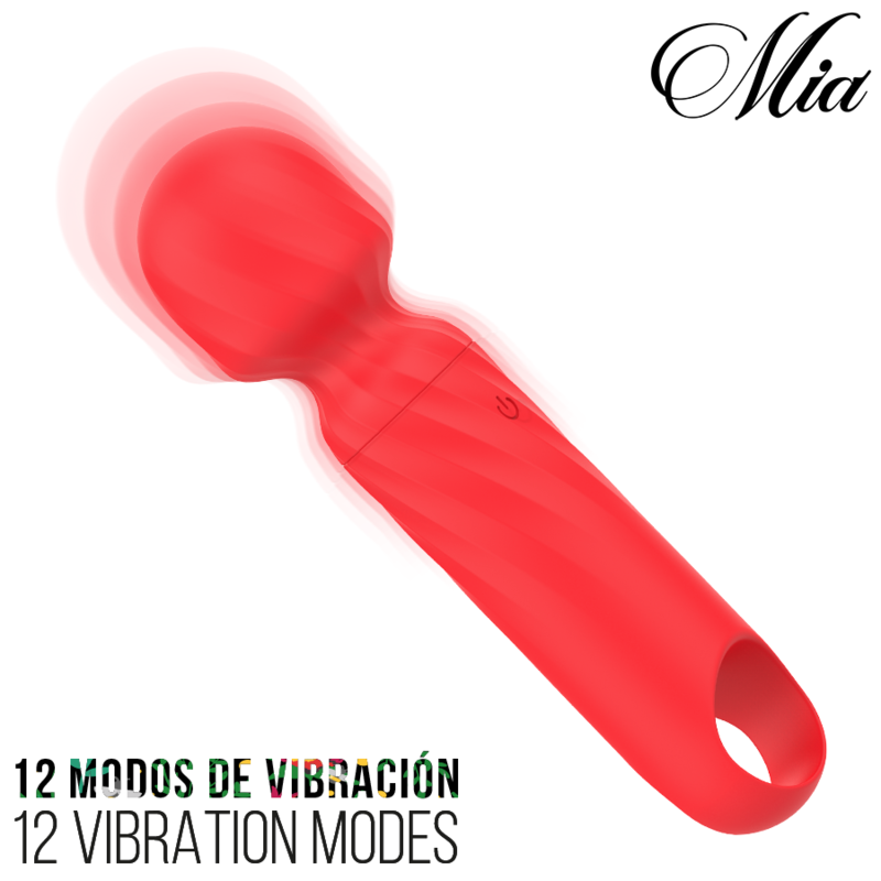 MIA - LUCY ELLEN USB-AUFLADBARER MINI-STÄBCHEN-MASSAGEGERÄT ROT – Bild 5