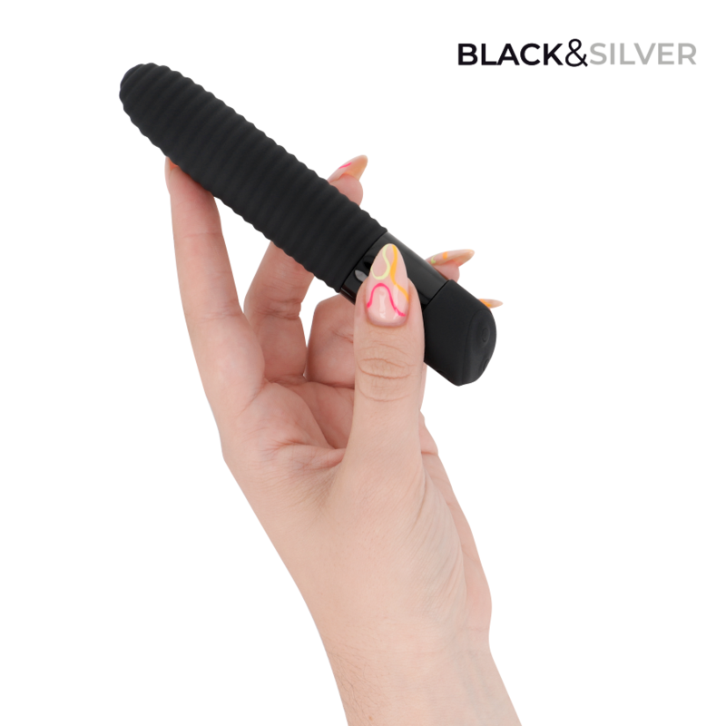 BLACK & SILVER - JOSEPH USB-AUFLADBARER VIBRATOR MIT LED-ANZEIGE SCHWARZ – Bild 6