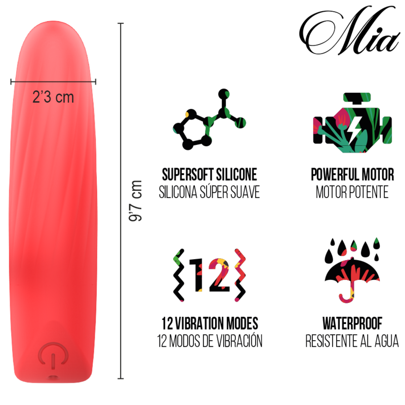 MIA - LUCY ELLEN USB-AUFLADBARER MINI-VIBRATOR ROT – Bild 7