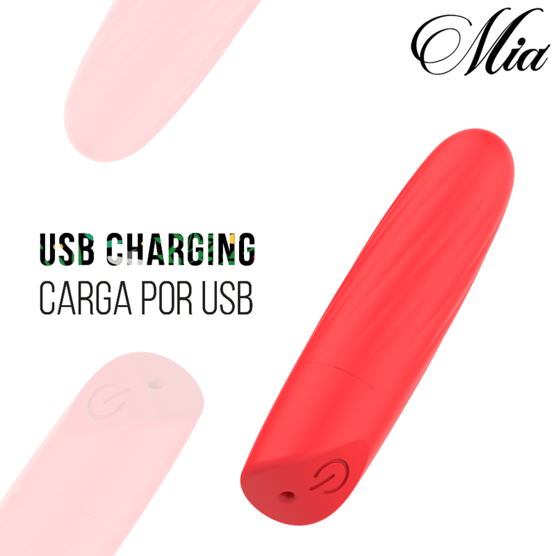MIA - LUCY ELLEN USB-AUFLADBARER MINI-VIBRATOR ROT – Bild 3