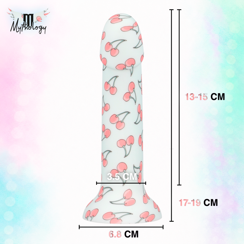 MYTHOLOGY - LYRA 3 SILIKONDILDO 17 CM Ø 3,6 CM CHERRIES – Bild 5