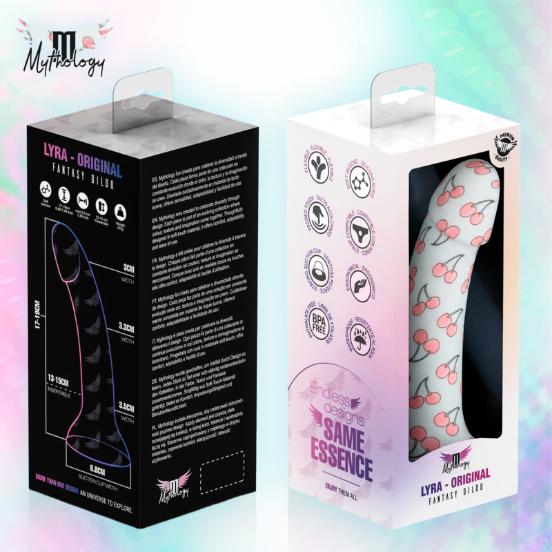 MYTHOLOGY - LYRA 3 SILIKONDILDO 17 CM Ø 3,6 CM CHERRIES – Bild 6
