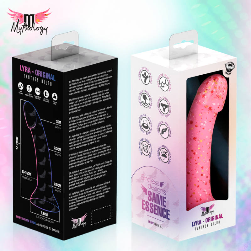 MYTHOLOGY - LYRA 6 SILIKONDILDO 17 CM Ø 3,6 CM ROSA ROT GESPRENGT – Bild 6