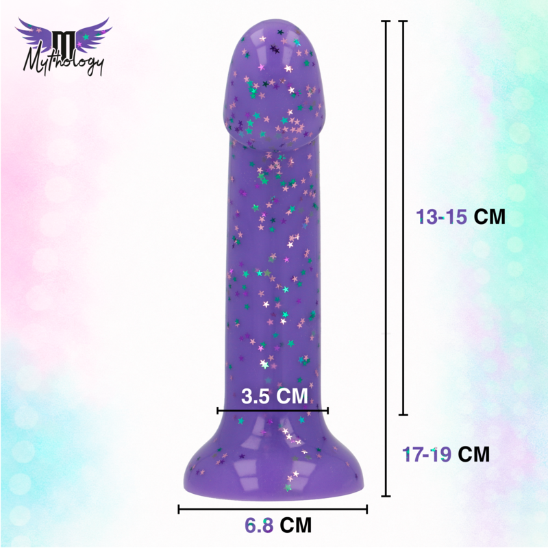 MYTHOLOGY - LYRA 10 SILIKONDILDO 17 CM Ø 3,6 CM LILA GESPRENGT – Bild 5