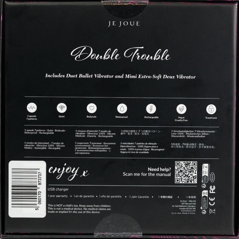 JE JOUE - DOUBLE TROUBLE SET WIEDERAUFLADBARER VIBRATOREN – Bild 6