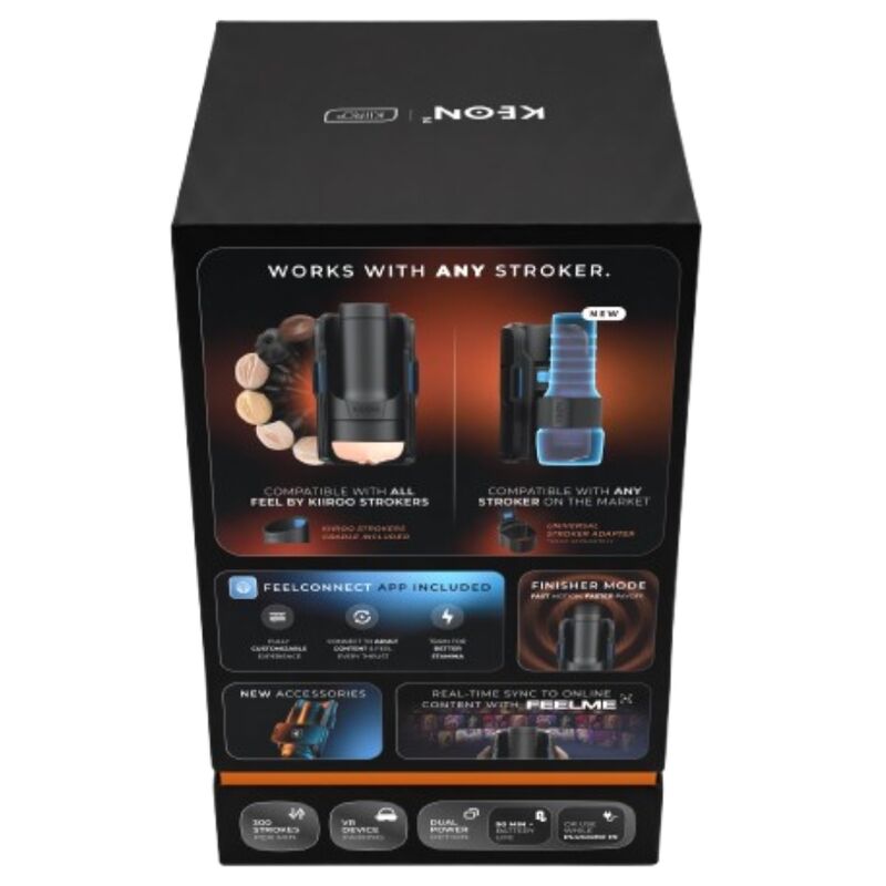 KIIROO - KEON 2 COMBO INTERAKTIVER AUTOMATISCHER MASTURBATOR MIT FÜHL-STROKER SCHWARZ/BLAU – Bild 15
