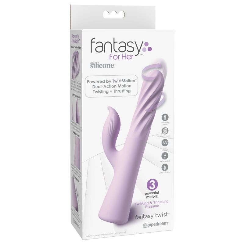FANTASY FOR HER - FANTASY TWIST VIBRATOR MIT DREH- UND DRUCKFUNKTION (LILA) – Bild 4