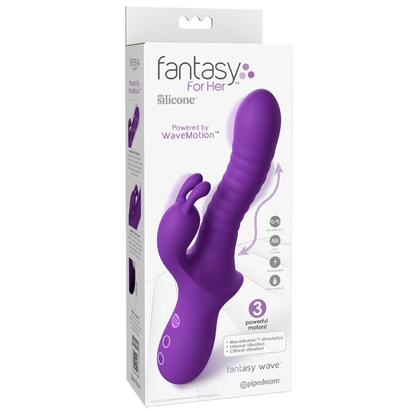 FANTASY FOR HER - FANTASY WAVE WAVEMOTION WIEDERAUFLADBARER VIBRATOR LILA – Bild 3