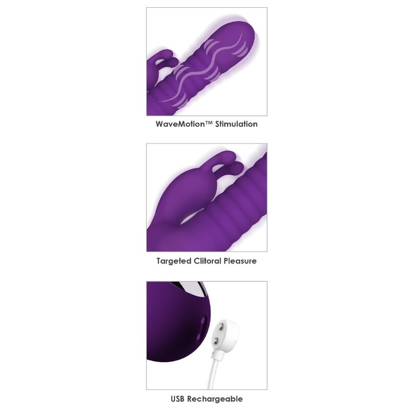 FANTASY FOR HER - FANTASY WAVE WAVEMOTION WIEDERAUFLADBARER VIBRATOR LILA – Bild 2