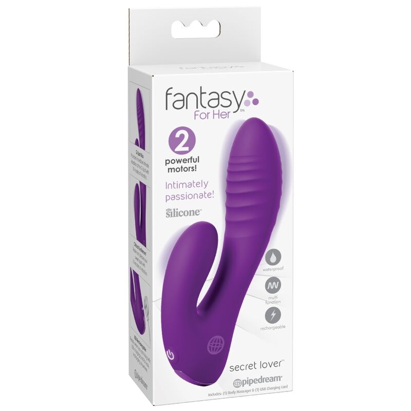 FANTASY FOR HER - SECRET LOVER DOPPELSPITZENVIBRATOR GY KLITORIS WIEDERAUFLADBAR LILA – Bild 2