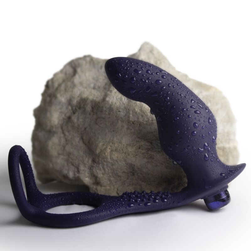 ROCKS-OFF - NOVA ZENTURIAN VIBRIERENDER PROSTATAPULVER MIT RINGEN, 16 MODI, DUNKELBLAU – Bild 8