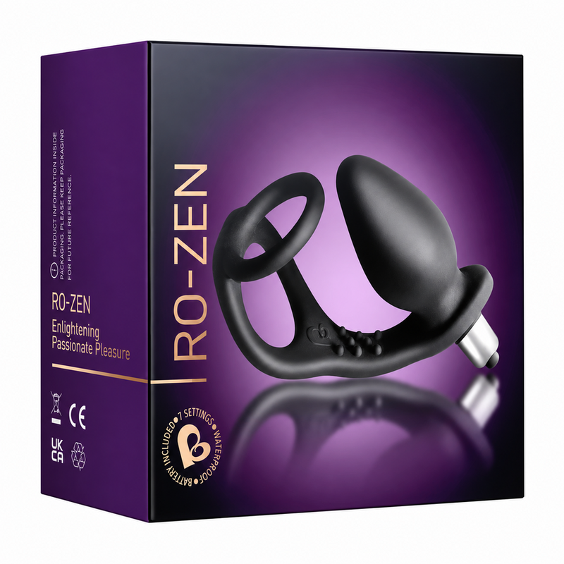 ROCKS-OFF - RO-ZEN PROSTATA-VIBRATOR MIT DOPPELRING, 7 GESCHWINDIGKEITEN, ONYXSCHWARZ – Bild 8