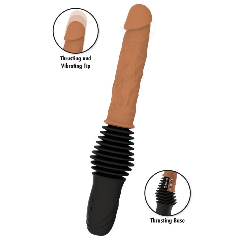 HIDDEN DESIRE - INFERNO REALISTISCHER DOPPELSTOSSVIBRATOR MIT FERNBEDIENUNG, 40,5 CM, HELLHAUTTON – Bild 8