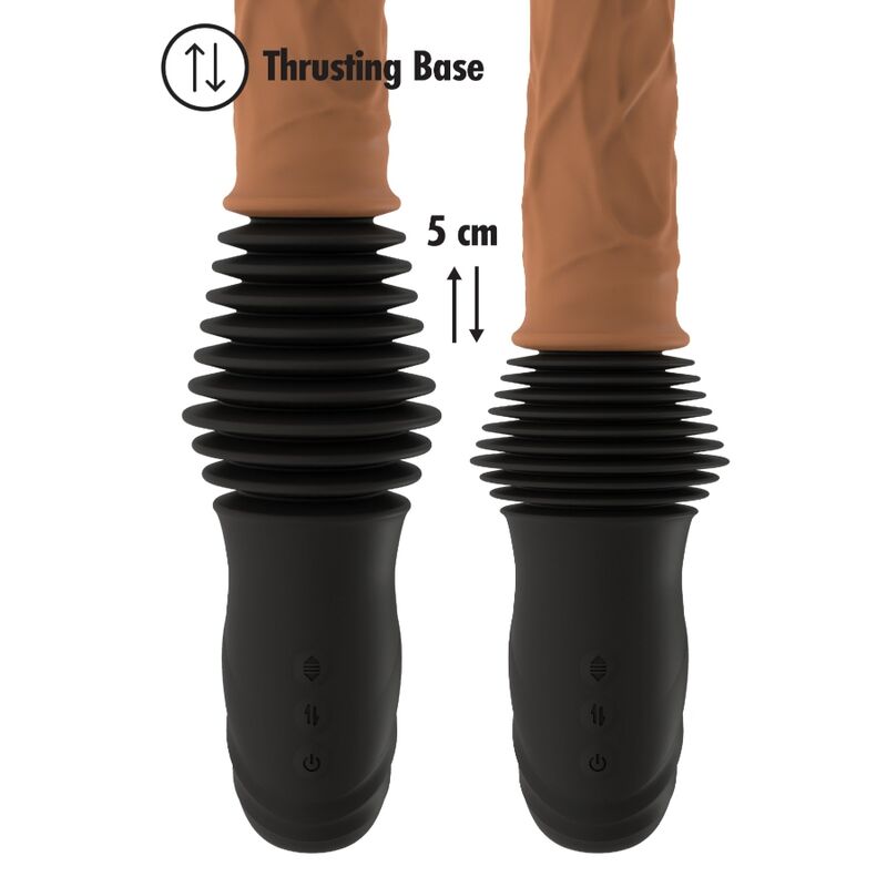 HIDDEN DESIRE - INFERNO REALISTISCHER DOPPELSTOSSVIBRATOR MIT FERNBEDIENUNG, 40,5 CM, HELLHAUTTON – Bild 6