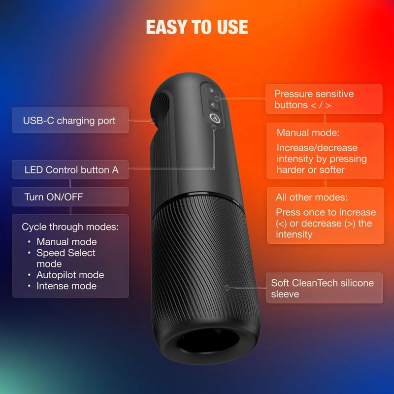 ARCWAVE - ORBIT 360° DREHBARER MÄNNLICHER MASTURBATOR MIT APP-STEUERUNG SCHWARZ – Bild 13