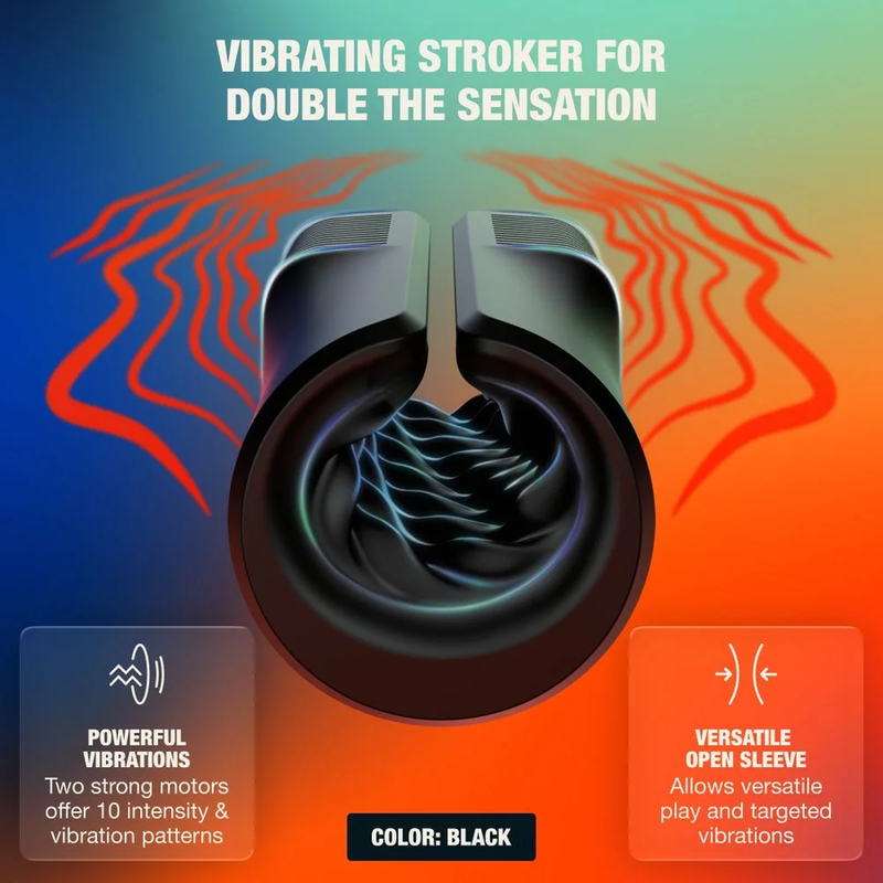 ARCWAVE - ZING VIBRIERENDER MÄNNLICHER STROKER MIT DOPPELMOTOR SCHWARZ – Bild 3