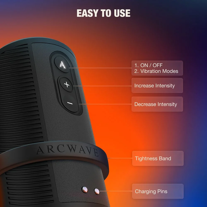 ARCWAVE - ZING VIBRIERENDER MÄNNLICHER STROKER MIT DOPPELMOTOR SCHWARZ – Bild 6