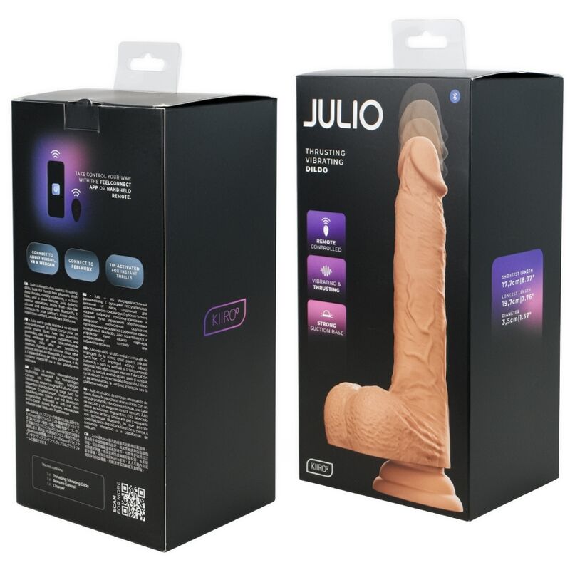 KIIROO - JULIO REALISTISCHER DILDO MIT AUTOMATISCHER STOSSFUNKTION, VIBRATION UND KABELLOSER FERNBEDIENUNG – Bild 7