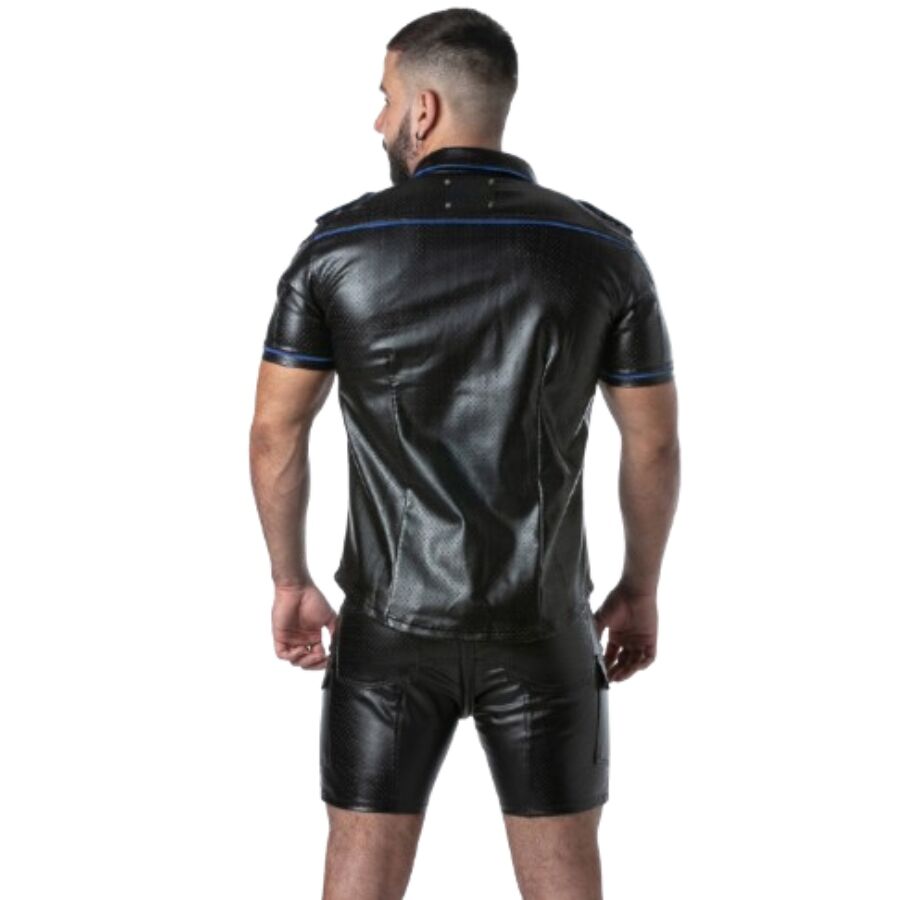 LOCKER GEAR - PUNCH HOLE LEATHERETTE CAMISA BLANCO S – Bild 3